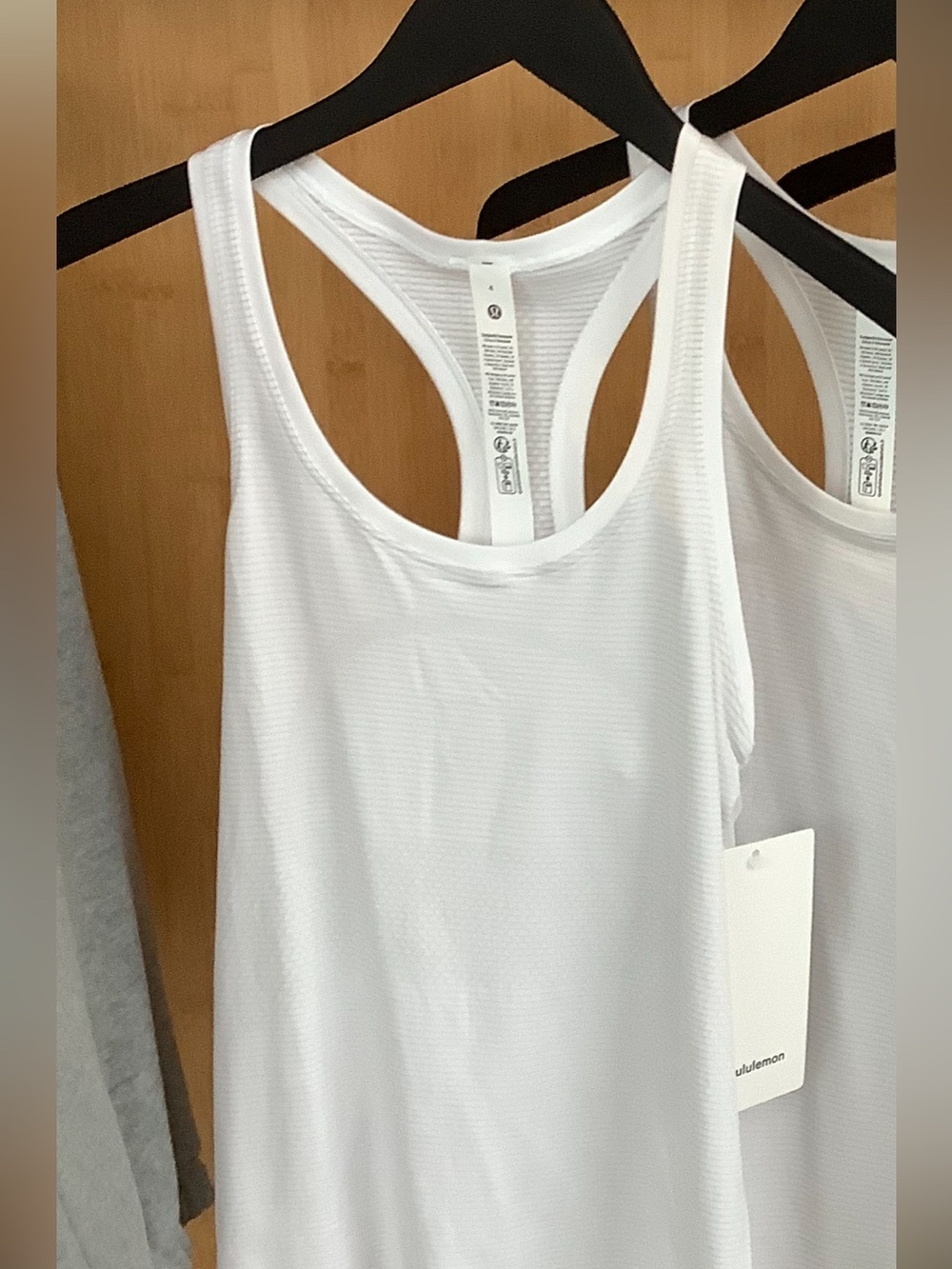 lululemon athletica White Ribbed Racerback Tank Top